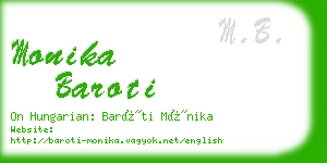 monika baroti business card